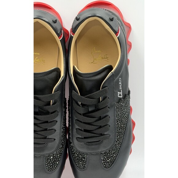 Christian Louboutin Loubishark Sneakers Leather Swarovski Crystal Size 43.5 EU main image 14
